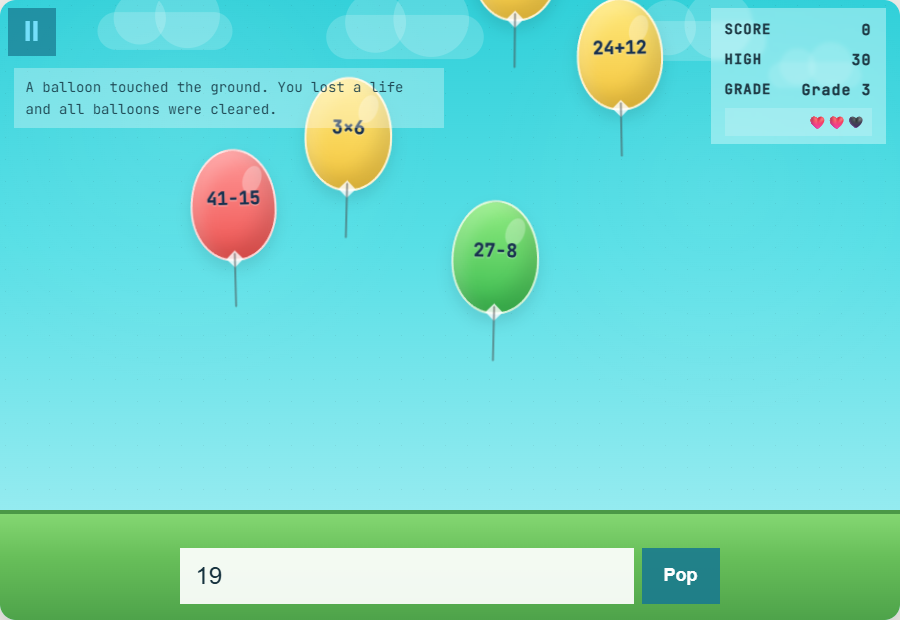 Balloon Burst game preview