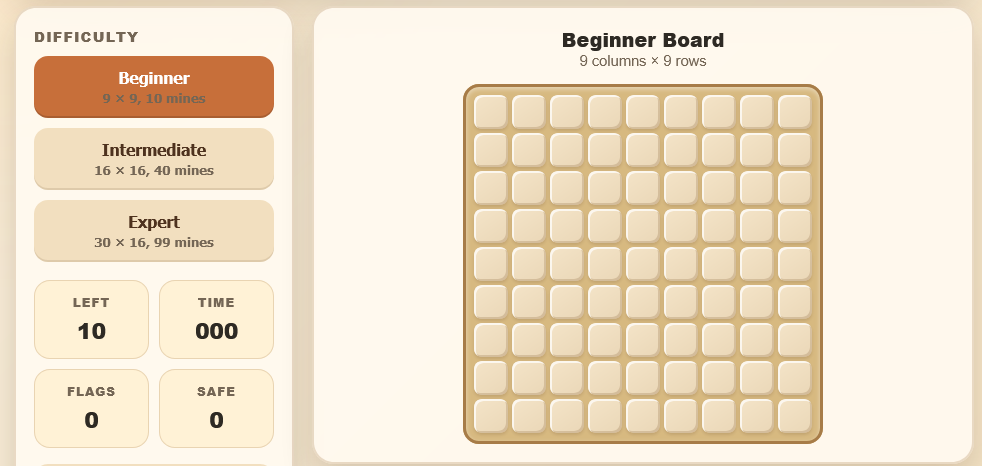 Minesweeper game preview